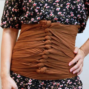 Cotton Gauze Bengkung Belly Binding wrap GOTS certified organic 100% cotton gauze Bengkung Belly Binding wrap for postpartum belly binding