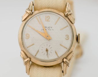 Circa 1930s Art Deco Gruen  14K Gold Plate Watch, VJ #999A