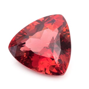 4.61 Carat Trillion cut Vibrant Red Garnet Loose Gemstone