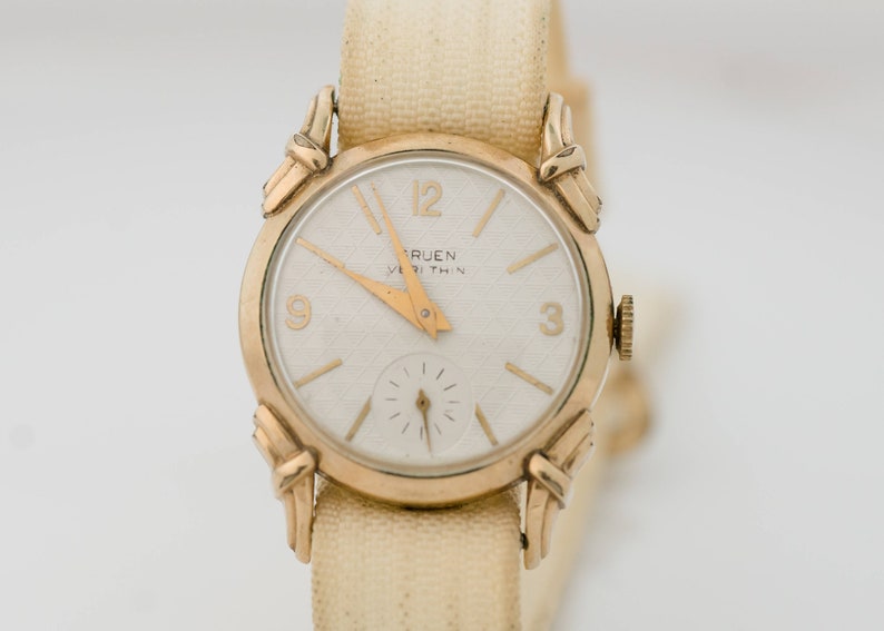 Circa 1930s Art Deco Gruen 14K Gold Plate Watch, VJ 999A image 1