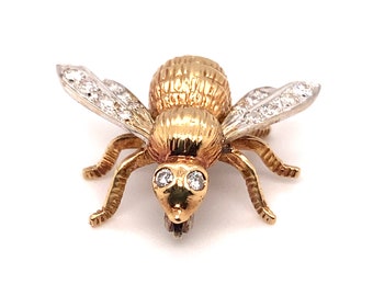 Frauen Perle Strass Entzückende Biene Insekt Brosche Charm 