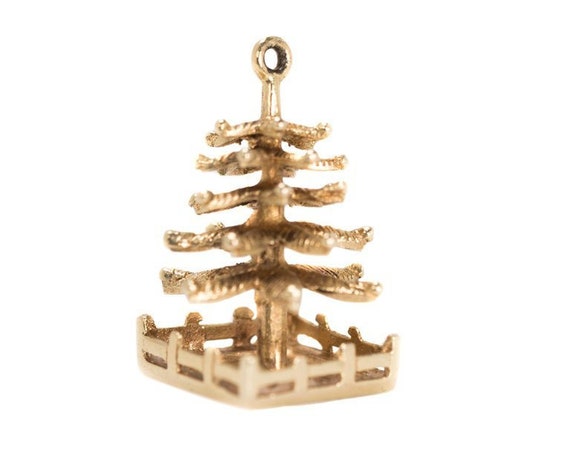 Circa 1950s Tiffany And Co Christmas Tree Charm In 14k Yellow Etsy