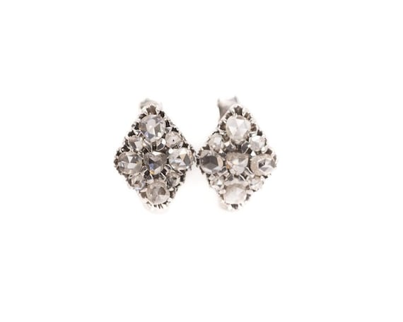 Circa 1880s Antique Victorian Diamond Earrings, V… - image 6