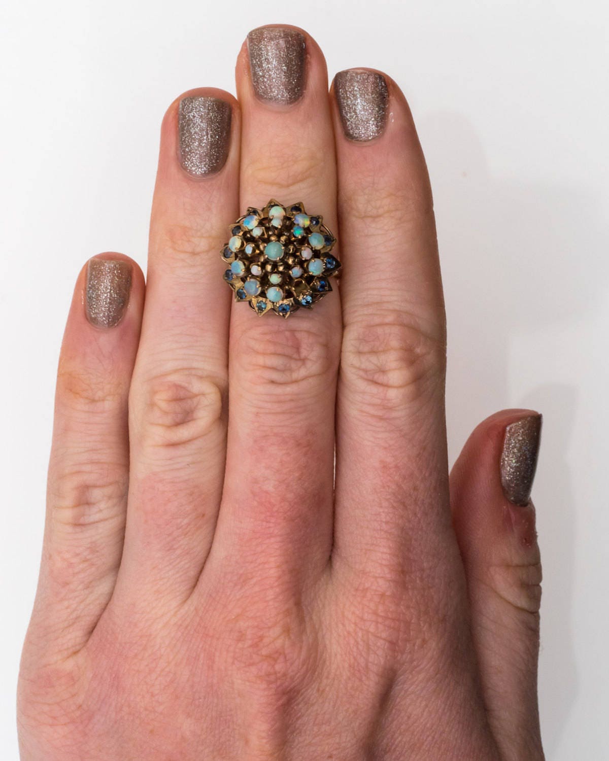 460㎖ OPAL R III 10K Yellow Gold Opal Ring 1960s-1970s - Size 3-3/4 - Etsy