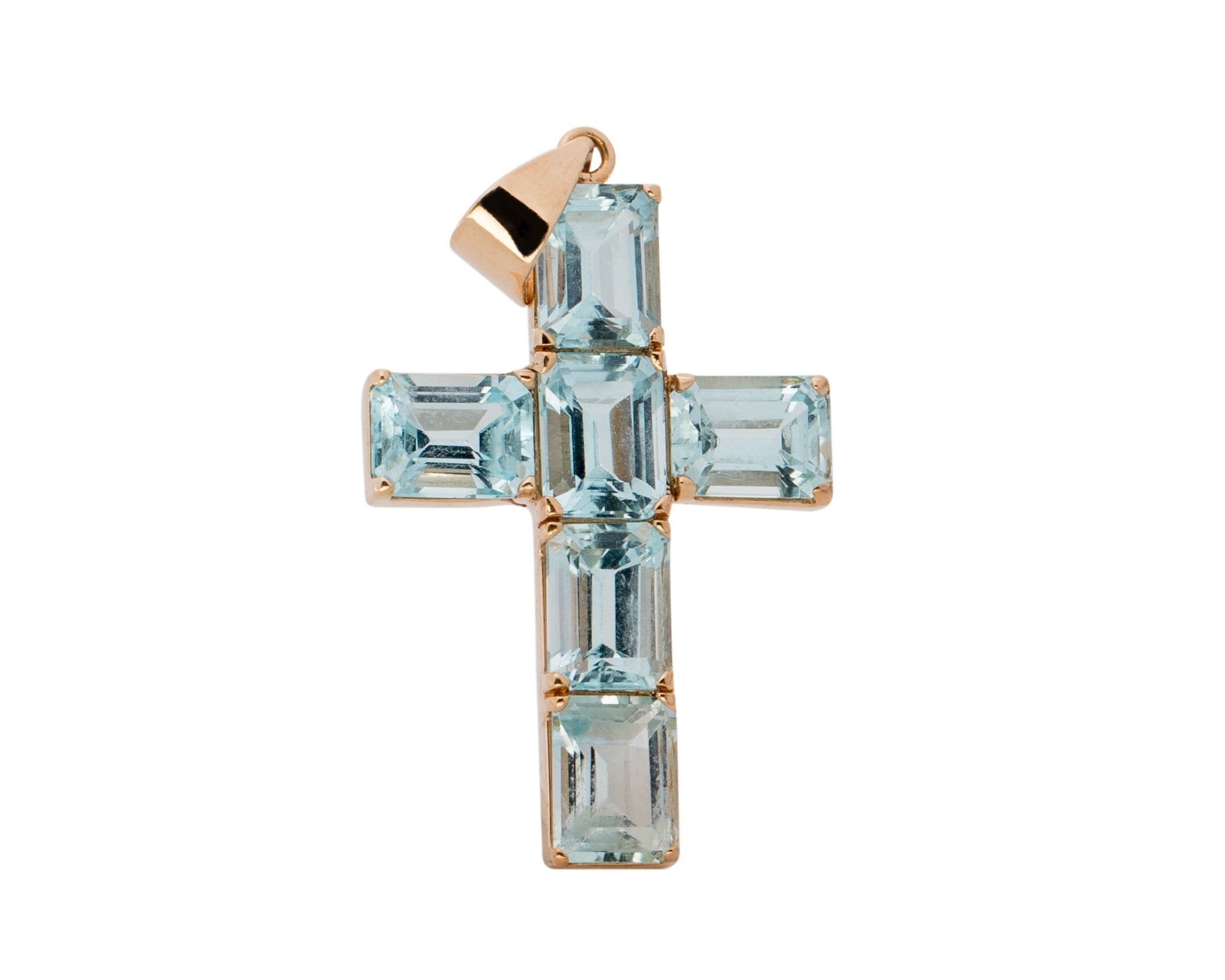Aquamarine 2024 cross necklace