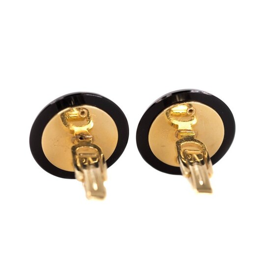 Circa 1940s Onyx, Diamond and 14k Gold Cufflinks,… - image 6
