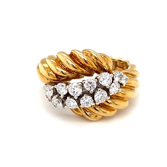 1 Carat Diamond Ring in 18 Karat Two-Tone Gold, F… - image 3