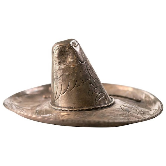 Circa 1950s Maciel Mexican Sterling Silver Sombrero Sculpture, VJ