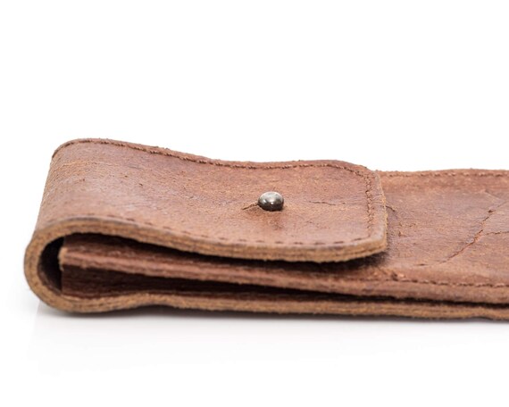 WWI Watch Pouch, Circa 1910s WWI Antique Leather … - image 5