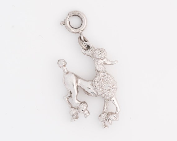 Vintage 1960s Monet Poodle Dog Charm, VJ #547 - image 1