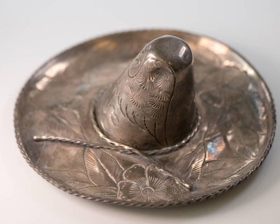 Circa 1950s Maciel Mexican Sterling Silver Sombrero Sculpture, VJ