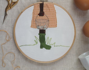 Egg Gatherer Embroidery Kit