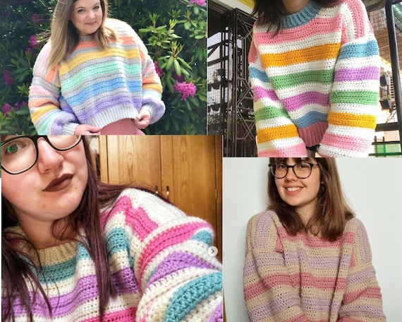 Esther Crew Neck Jumper - Crochet Pattern. PDF DOWNLOAD ONLY