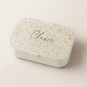 Lunchbox Bento Box with Name Personalized Lunch Box for Kids Custom Bento Box for Adults Monogrammed Lunch Container Back to School Gift