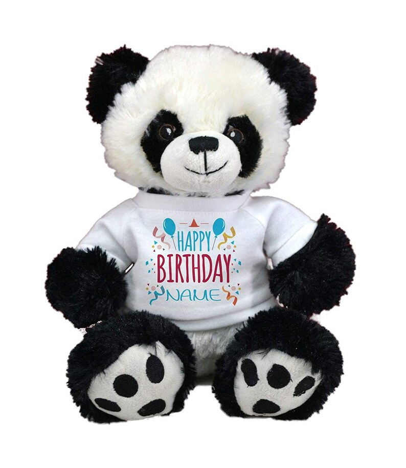 Personalized Birthday Cute Panda Teddy Bear 11 Plush - Etsy