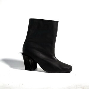Mid Leather Slip on Bootie