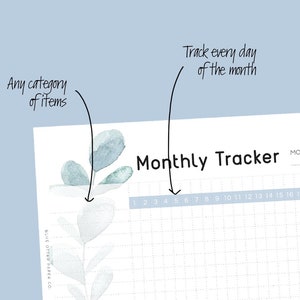 A5 Printable Monthly Tracker, Half Letter Planner Refill, Agenda Insert ...