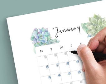 Relleno de inserción de calendario de pared imprimible