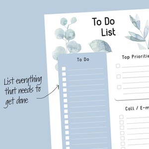 Printable To Do List Planner Insert Refill