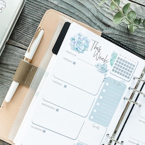 A5 / Half Letter Printed Weekly Planner Insert, Printed Weekly, Planner Dashboard, Filofax Insert, Printed Insert, Blue Otter Paper Co