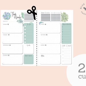 A5 Printable Monthly Tracker, Half Letter Planner Refill, Agenda Insert ...