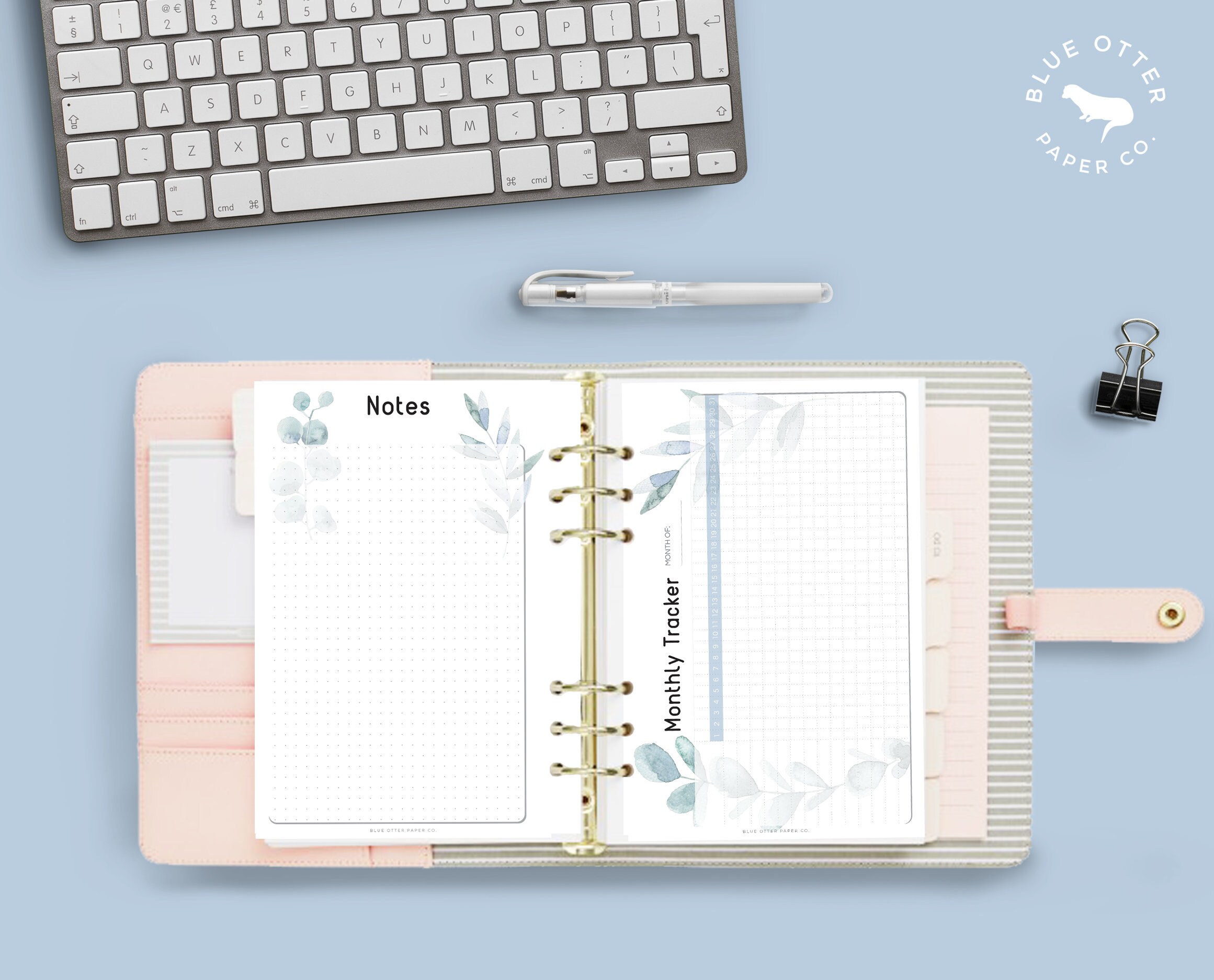 A5 Printable Monthly Tracker, Half Letter Planner Refill, Agenda Insert ...