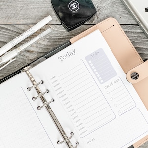 Printable Daily Hourly Planner Insert Refill