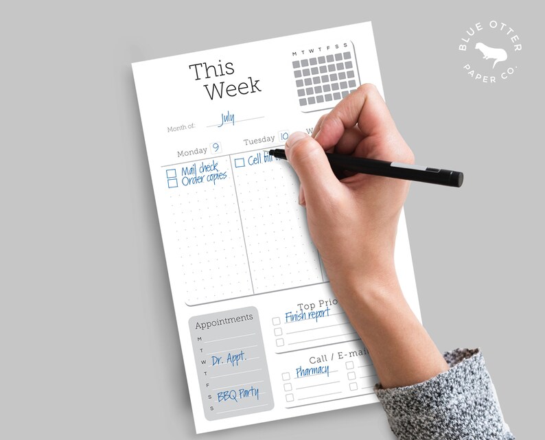 Printable Weekly Planner, Bullet Journal, Kikki K Filofax Erin Condren