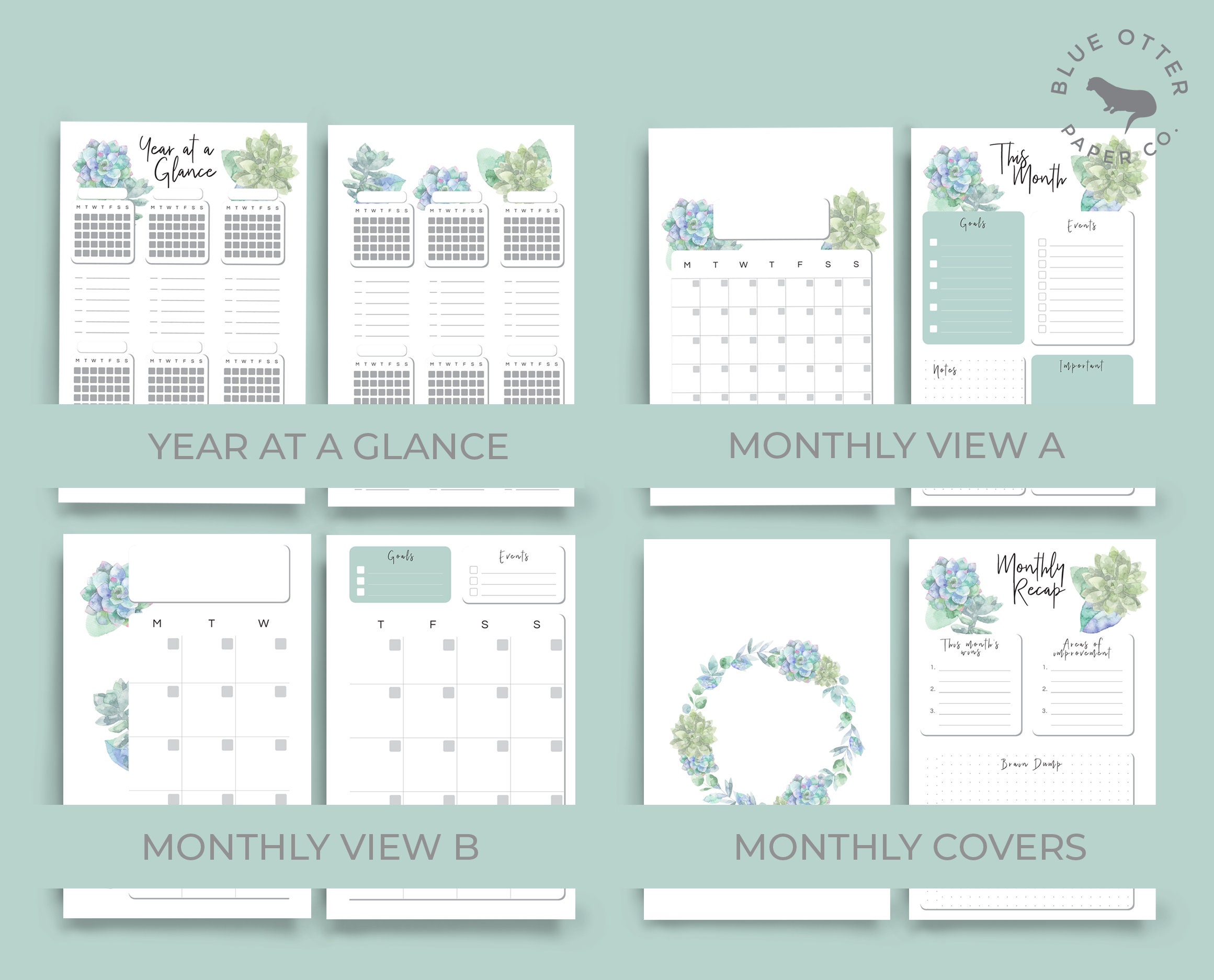 Half Letter & A5 22 in 1 Printable Planner Insert Mega Bundle - Etsy
