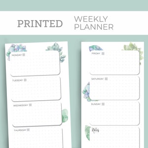 Personal Weekly Planner Printed Insert Refills