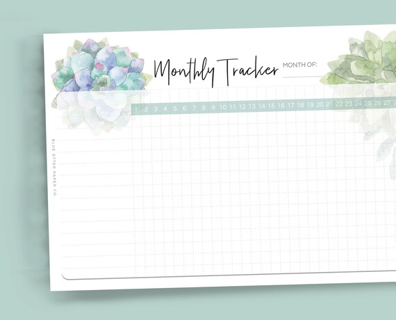 Printable A5 Monthly Tracker Planner Refill Agenda Insert | Etsy