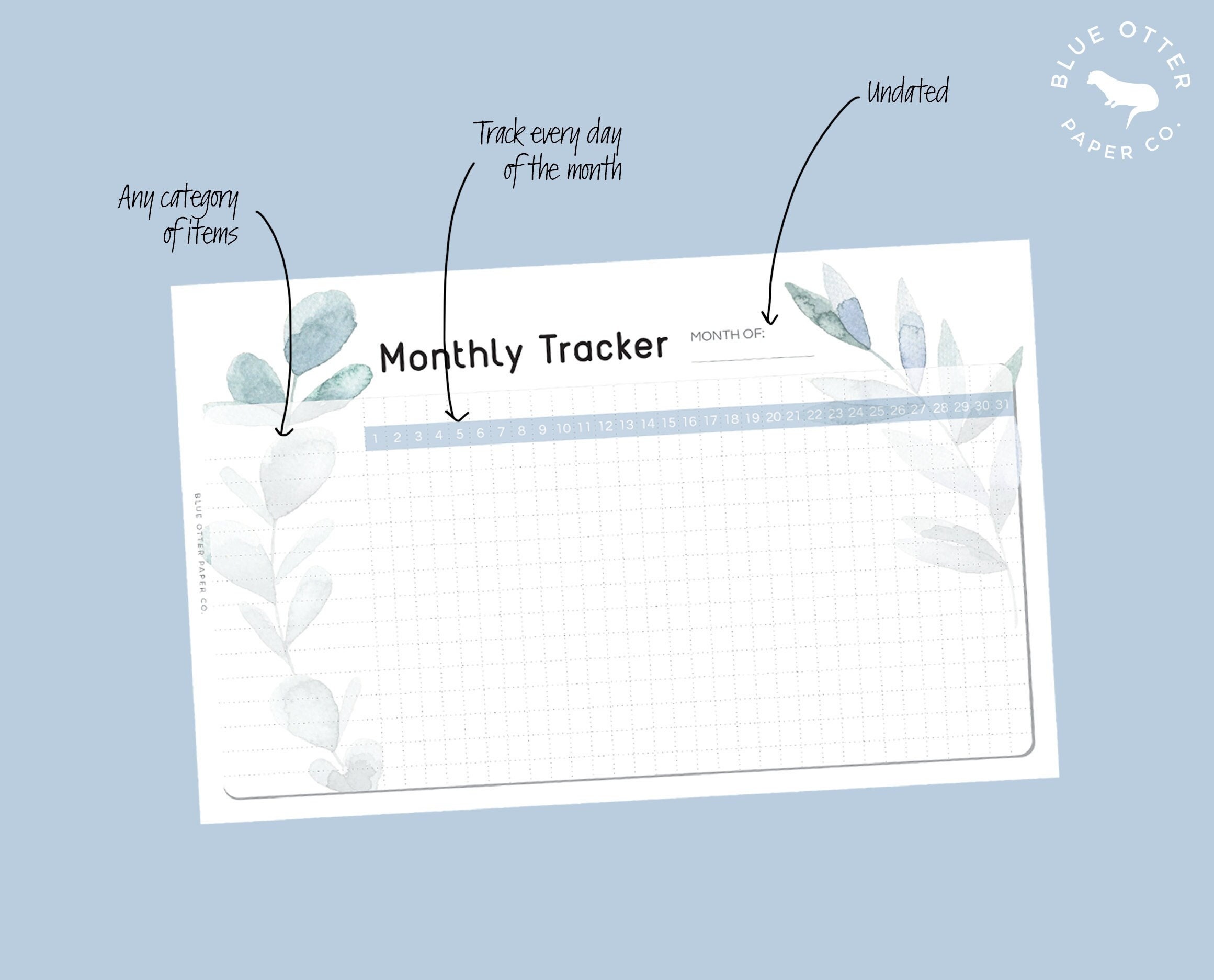 A5 Printable Monthly Tracker, Half Letter Planner Refill, Agenda Insert ...