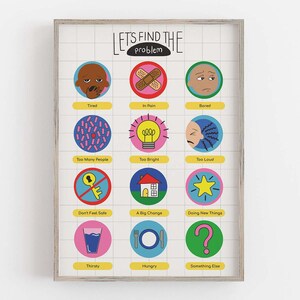 Lässt die Problem Emotionen Wand Kunst finden | Gefühle der Kinder Druck | Lernspielzimmer Dekor | Emotionales Lernen | Kindliche Entwicklung