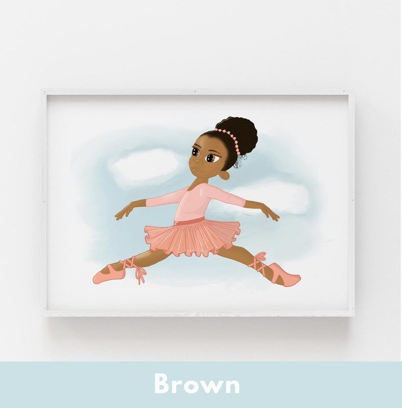 Take Flight Ballerina wall art. African American Ballet Etsy