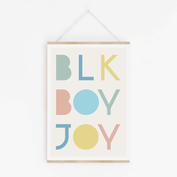 Colourful 'black Boy Joy' Typography Poster Etsy