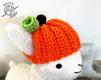 Crochet pumpkin hat for cat/small dog halloween handmade super cute cat costume
