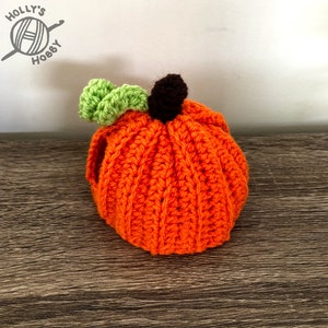 Crochet pumpkin hat for cat/small dog halloween handmade super cute cat costume image 6