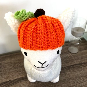 Crochet pumpkin hat for cat/small dog halloween handmade super cute cat costume image 2