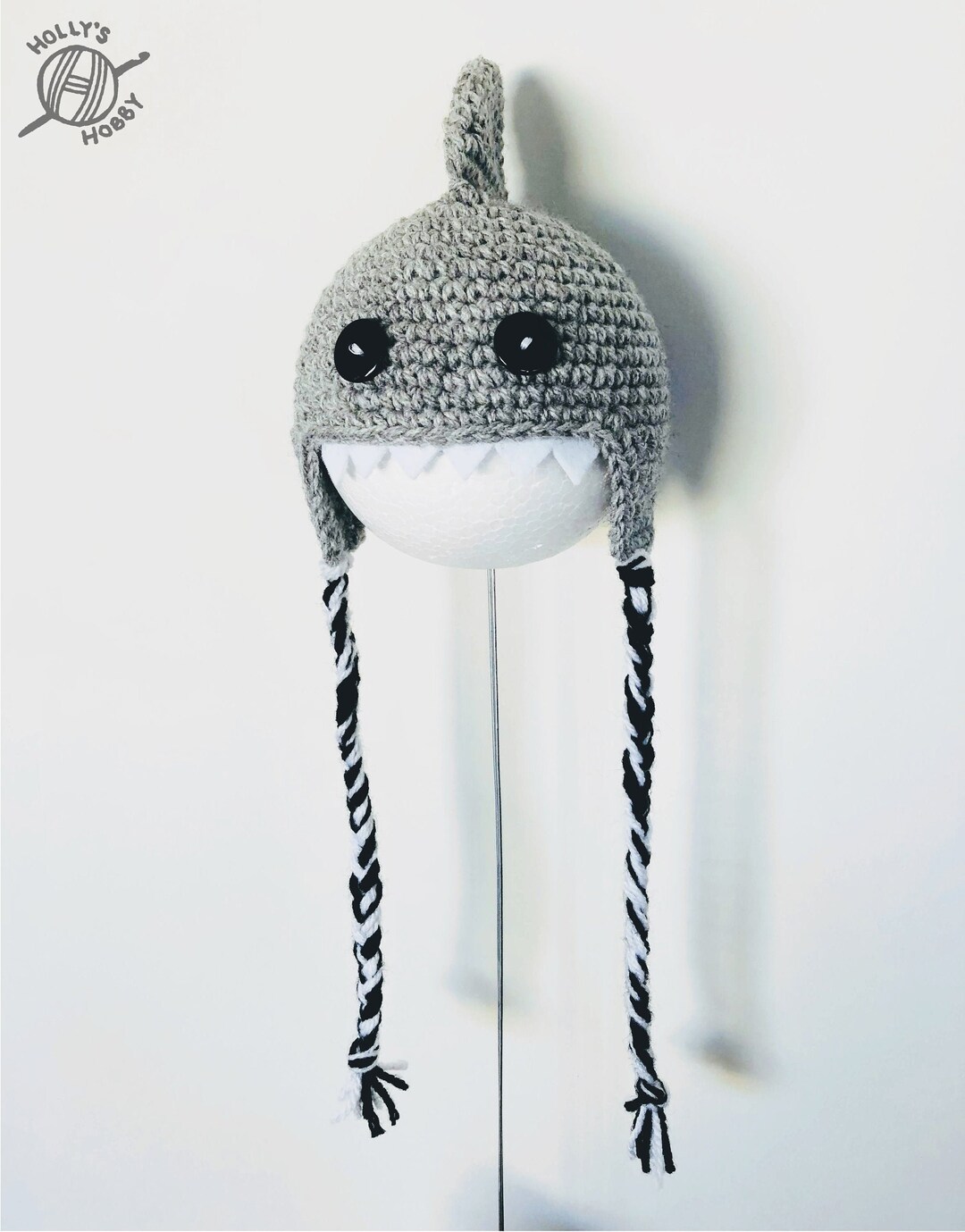 Shark Hat for Cat With Adorable Fin on Top and Felt Teeth - Cute ...