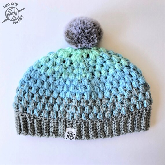 Bean Stitch Beanie Crochet Adult Size 