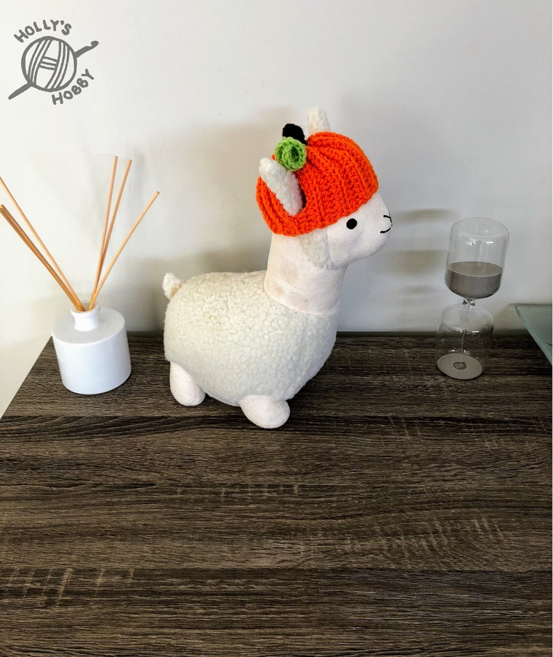 Crochet pumpkin hat for cat/small dog halloween handmade super cute cat costume image 5