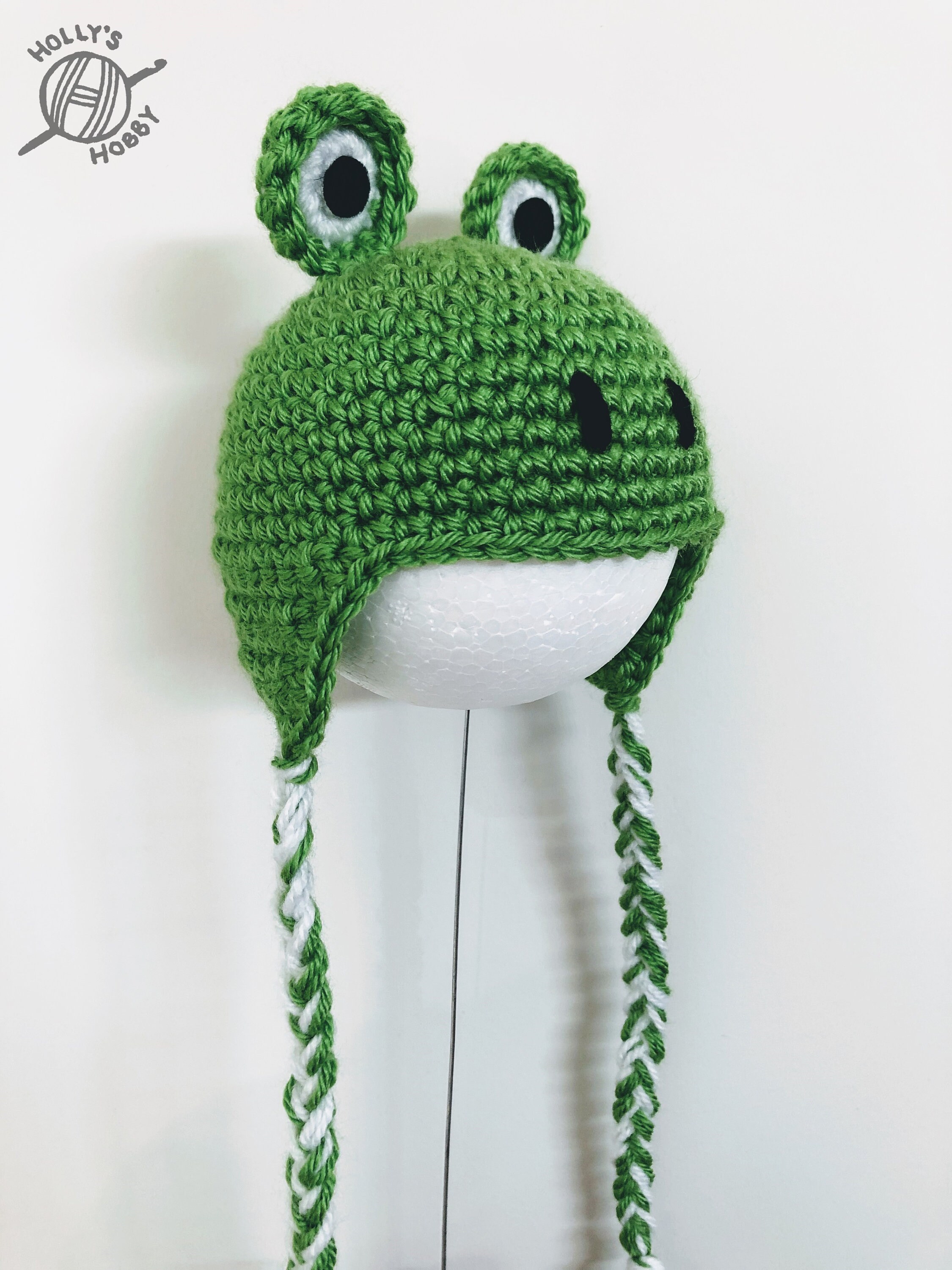 Crochet frog hat for cat handmade with two large cute eyes Etsy