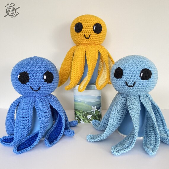 Crochet Octopus Plush With 8 Twisty Tentacles Great Baby Shower Gift Cute Sea Creature Toy Etsy UK