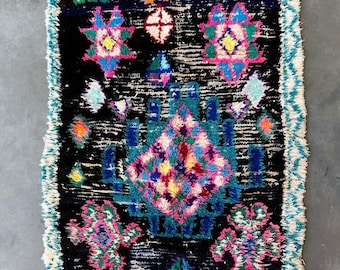 BOUCHEROUITE MOROCCAN RUNNER #265 - Vintage Handmade Carpet