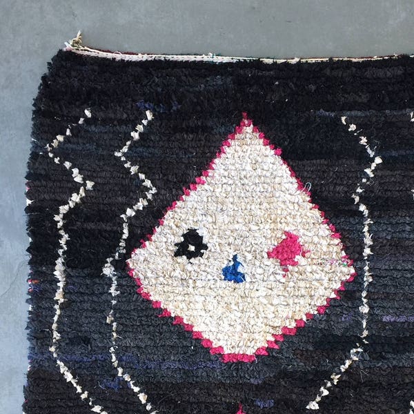 BOUCHEROUITE MOROCCCAN RUG - Vintage Handmade Carpet - On Sale!