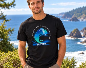 Ocean Waves Earth Graphic T-Shirt – Premium Unisex Nature Tee, Planet Earth Ocean Lover Gift