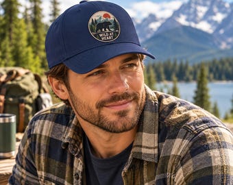 Wild at Heart Dad Cap with Printed Patch