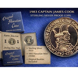 1983 Captain James Koch Sterlingsilber | Hawaiianische Minze | Originalheft & Box