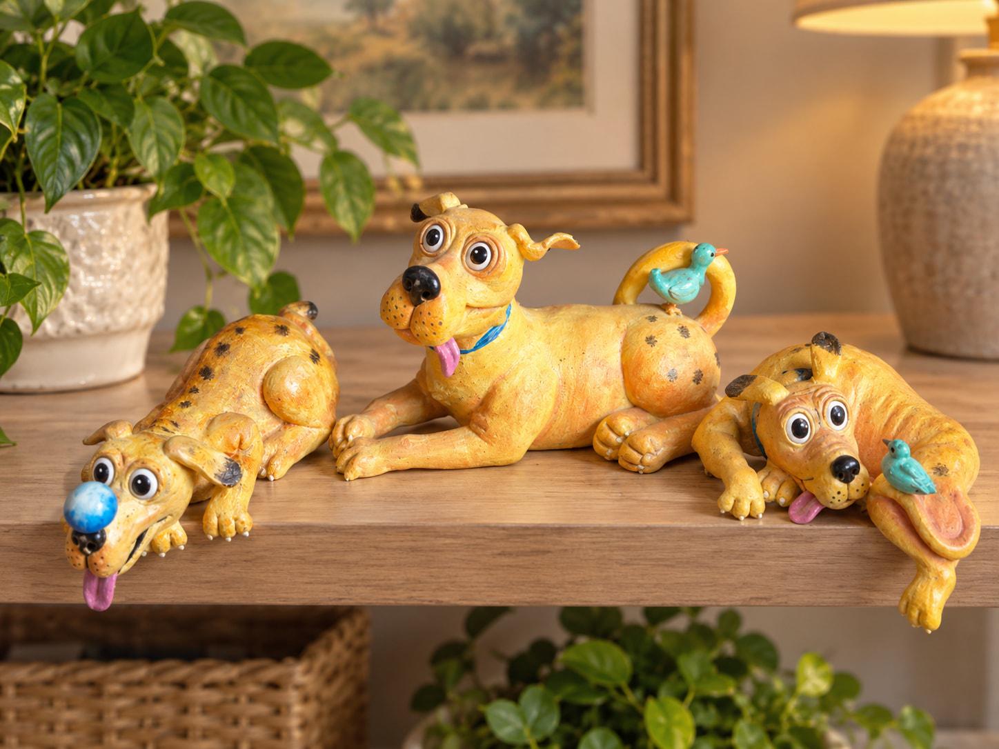 Three Dogs Statue - Etsy