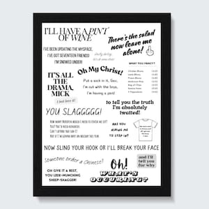 Gavin and Stacey TV Show Quotes Merchandise Print Digital File Poster